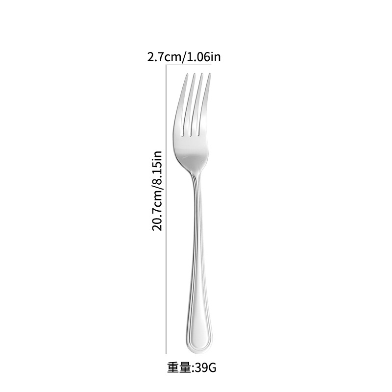 Productos transfronterizos cubiertos de acero inoxidable cuchillos y tenedores cucharas de doble línea hotel restaurante cuchillo y tenedor de filete de comida occidental cuchillo y tenedor cucharas set