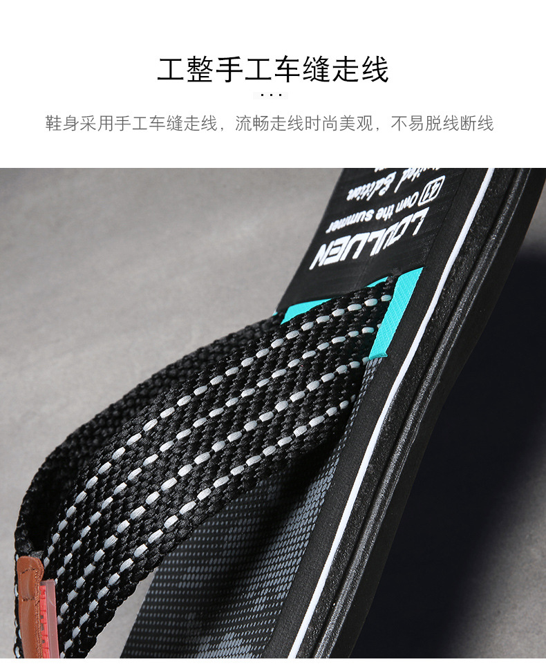 Summer new men's flip-flops, anti-slip outerwear, flip-flops, men's outdoor beach shoes, European and American cool slippers wholesale undefined