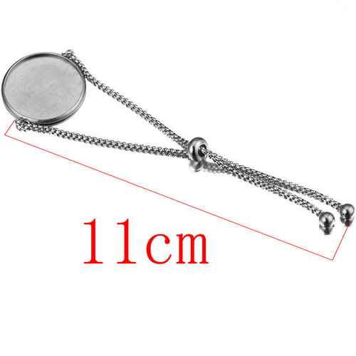DIY stainless steel adjustable time gem base bracelet accessories, inner diameter 6-30mm