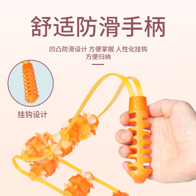 拉背條按摩器肩頸椎背部疏通經絡滾珠後背手動滾輪不求人按摩神器