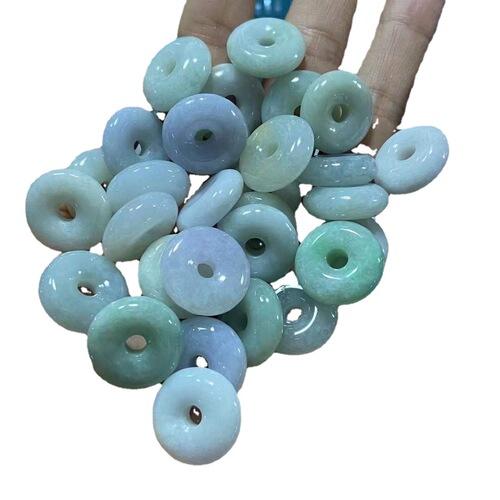 18MM A-grade jade agate safety seal necklace loose beads bracelet jade crafts Fuchuibao's selection