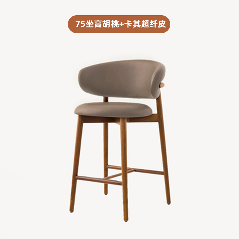 75 시트 하이/월넛 카키 마이크로파이버 가죽