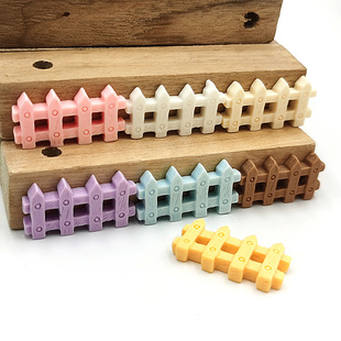 Colorful fence Moss micro landscape ornaments succulent fence flower holder doll house resin accessories DIY jewelry accessories