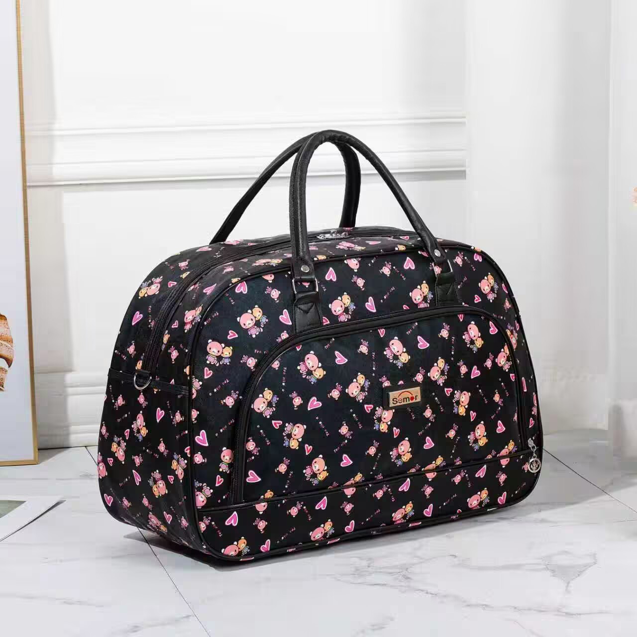 Fábrica directa bolsa de viaje portátil bolsa de equipaje PU bolsa de regalo tamaño bolsa impermeable viaje corto bolsa de embarque al por mayor