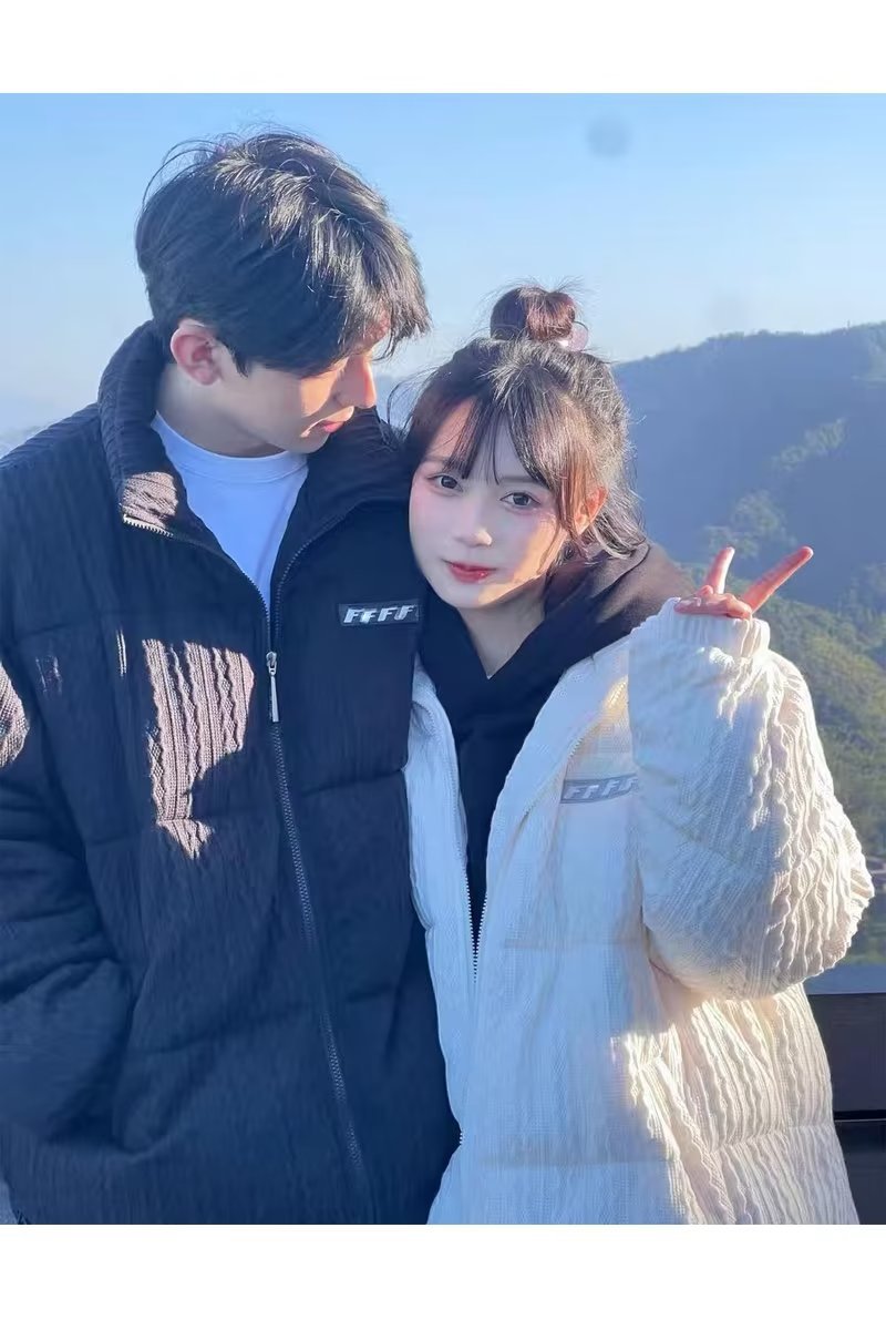 Abrigo de algodón acolchado invierno de los hombres flojo estilo BF perezoso engrosado cálido abrigo de algodón acolchado ins marca de moda pareja patrón Chaqueta de algodón acolchado