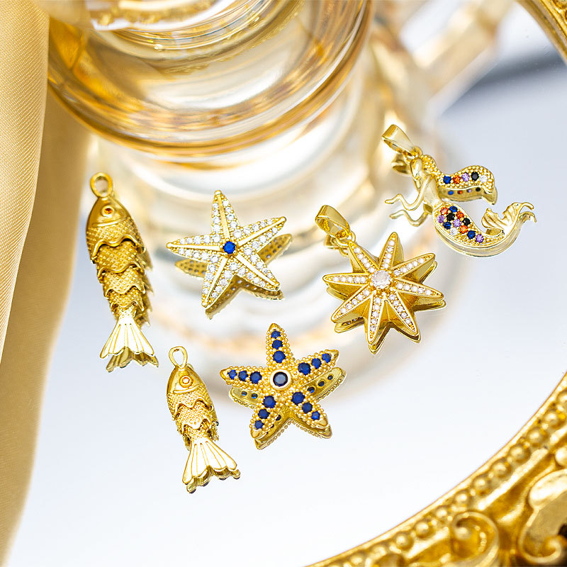 精致热销海洋系列吊坠高级感小众设计时尚精美通勤饰品配件批发