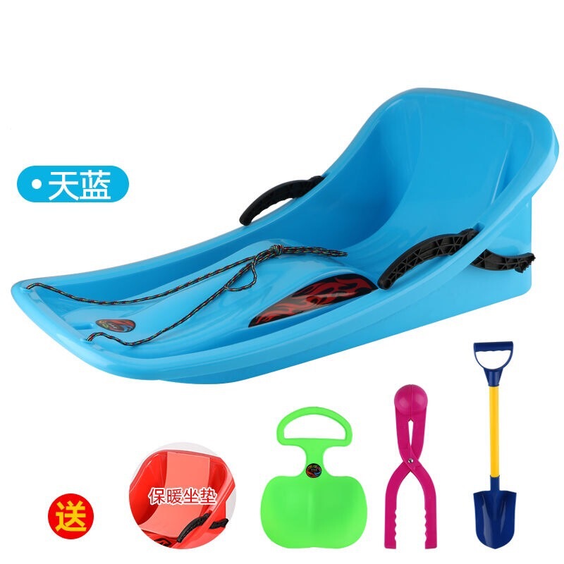 Children's thickened wear-resistant sleigh plow adult sandboard landslide board double snowboard