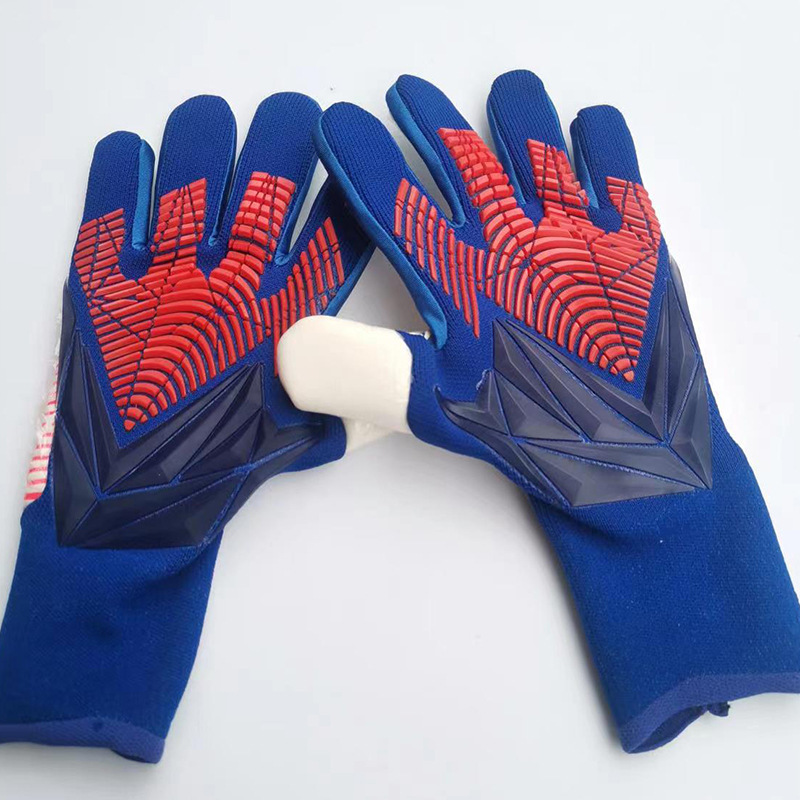 Guantes de portero de fútbol gruesos para adultos y niños, guantes sin dedos de látex antideslizantes transpirables, guantes de portero de fútbol