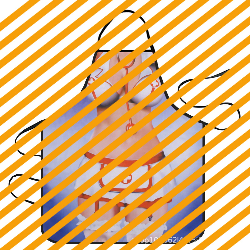 Suministro transfronterizo Amazon Venta caliente personalizado divertido creativo delantal homenaje satén tela ventas directas de fábrica