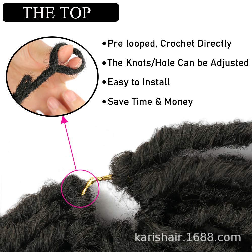 24inch Butterfly Locs Crochet Hair Butterfly Crochet peluca trenza sucia