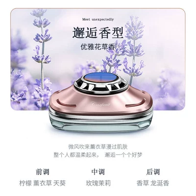 Foreign trade new solar perfume seat temporary parking number plate mobile phone mobile car essential oil aromatherapy (Perfplant seat) - encounter-elegant-powder
