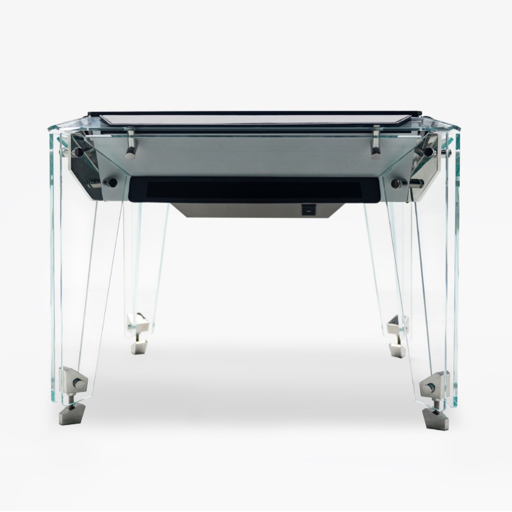 Mesa de mahjong, mesa de ajedrez y cartas de vidrio templado automático para el hogar, sala de recreación de villa de lujo, mesa cuadrada comercial, máquina de mahjong