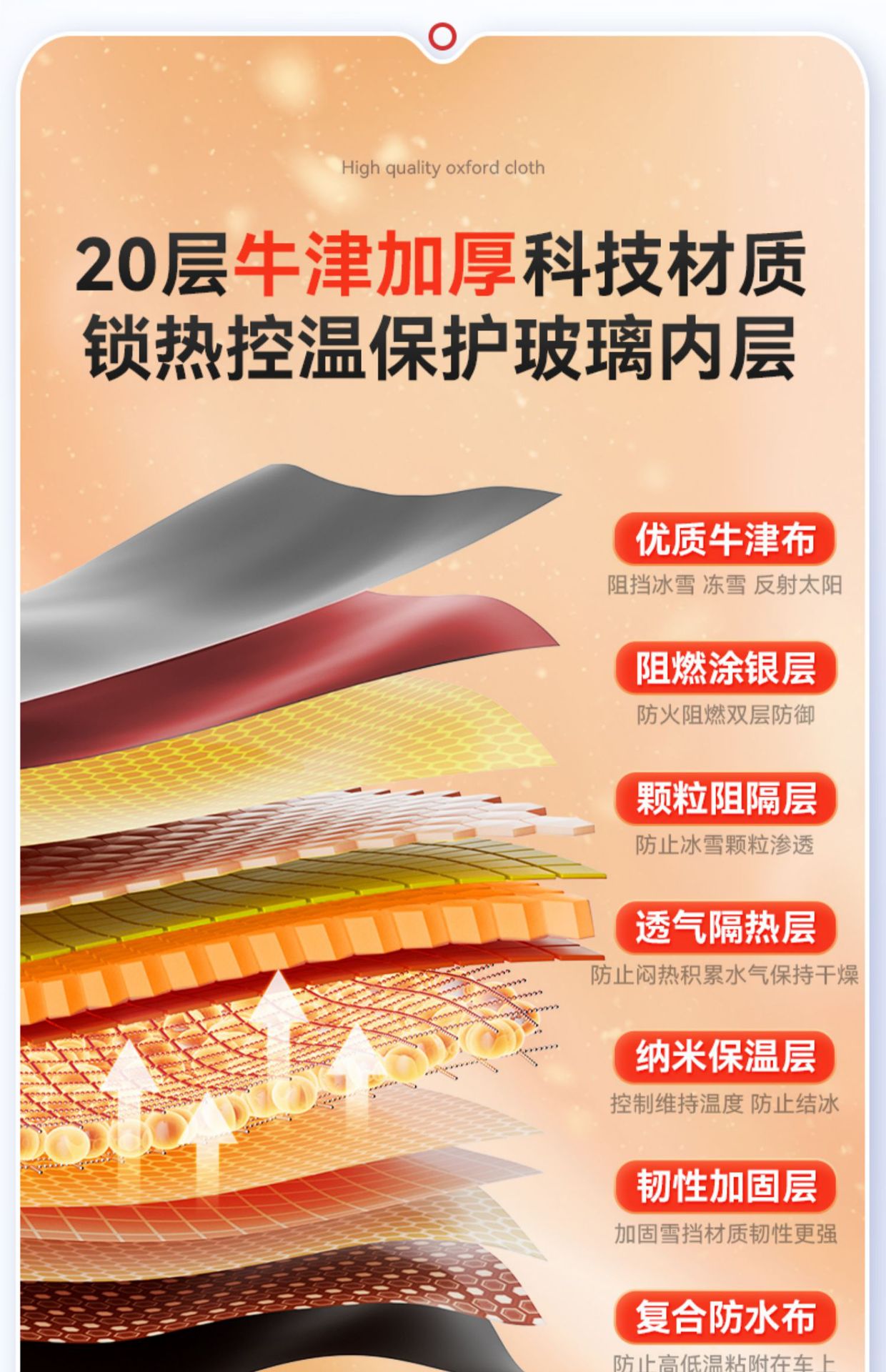Car Snow Shield, Snow Shield, Windshield Snow Cover, Winter Half Cover, Anti-Freeze and Anti-Frost Front Snow Shield