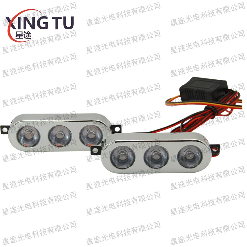 Мотоцикл Светодиодная Вспышка 12 вольт красная и синяя вспышка предупреждающий свет задний фонарь одна перетащите две пары вспышек стоп-сигналов Внешняя торговля оптовая продажа