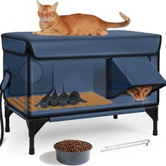 国境を越えた売れ筋の猫の巣屋外加熱、断熱、防水折りたたみ猫ケージ猫分娩室ペットフェンステント