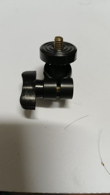 手机直播支架通用1/4螺口配件 单孔三孔旋转球形万向迷你金属云台|undefined