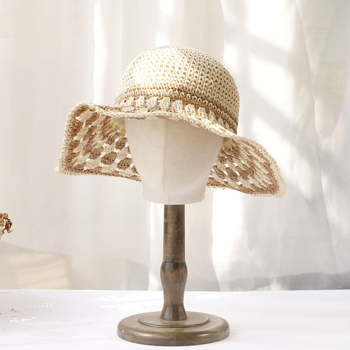 Women's Gender Women's Vacation Beach Colorful Big Eaves Straw Hat