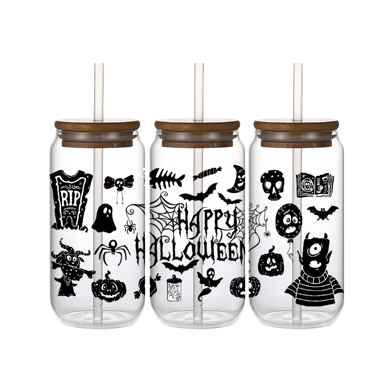 Стекло, наклейка, хэллоуин, 3D