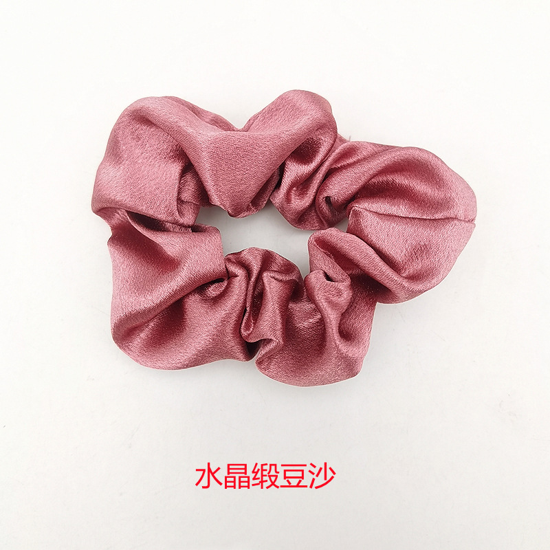 水晶缎大肠圈豆沙色