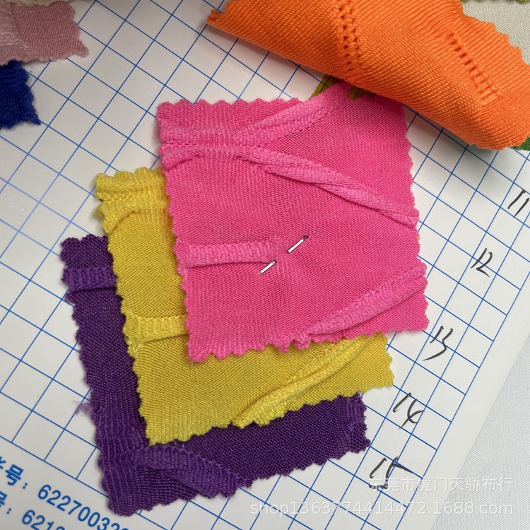 现货针织泡泡布提花 250克波浪菱形格提花 泳装瑜珈瑜饰品等面料