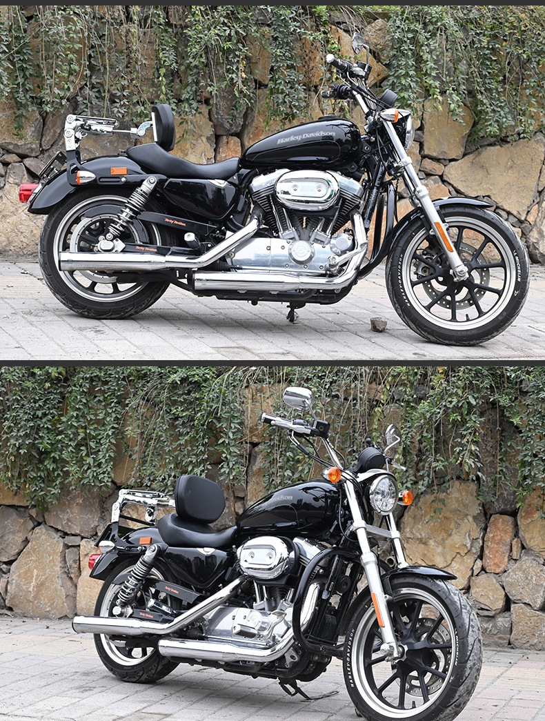 Suitable for Harley 883R, foldable backrest, motorcycle driver and passenger backrest, lumbar support, seat cushion, modification accessories