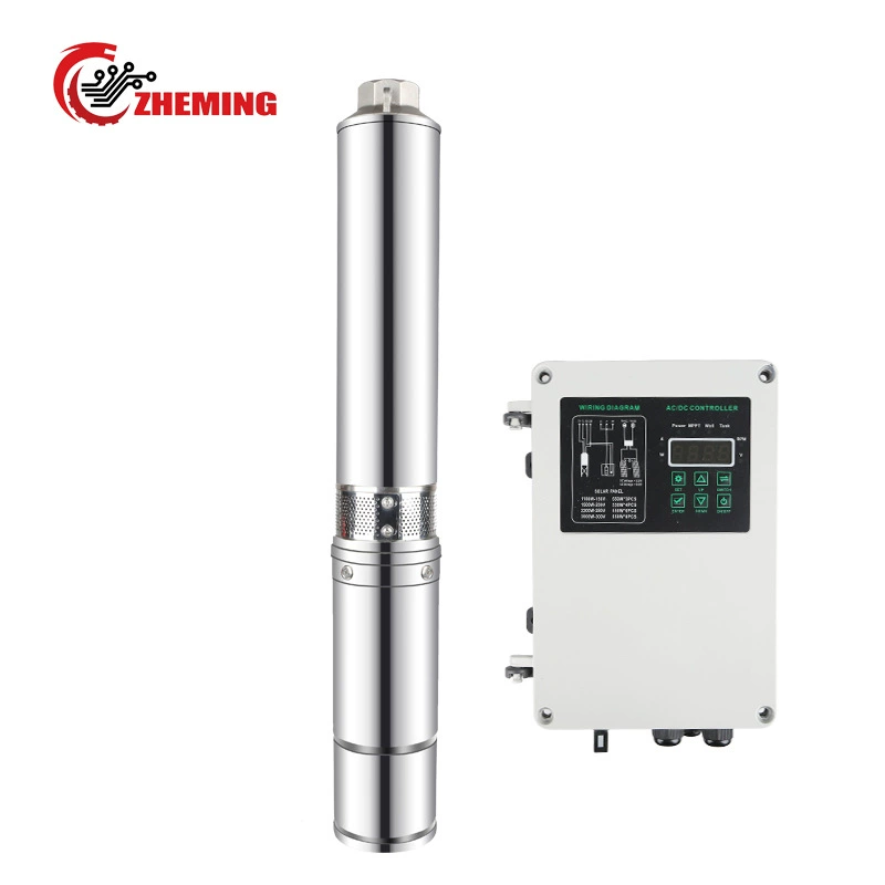 Многоступенчатый солнечный глубинный насос с пластиковым рабочим колесом из нержавеющей стали, стабилизирующий напряжение, 4ZMD, производительность 17 м³/ч