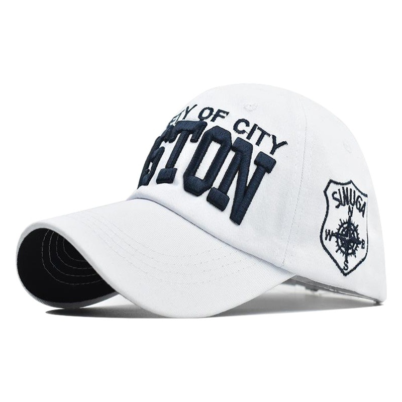 Nuevo sombrero transfronterizo gorra de béisbol Boston bordado de letras grandes gorra de pico 3D clásico gorra de bordado tridimensional