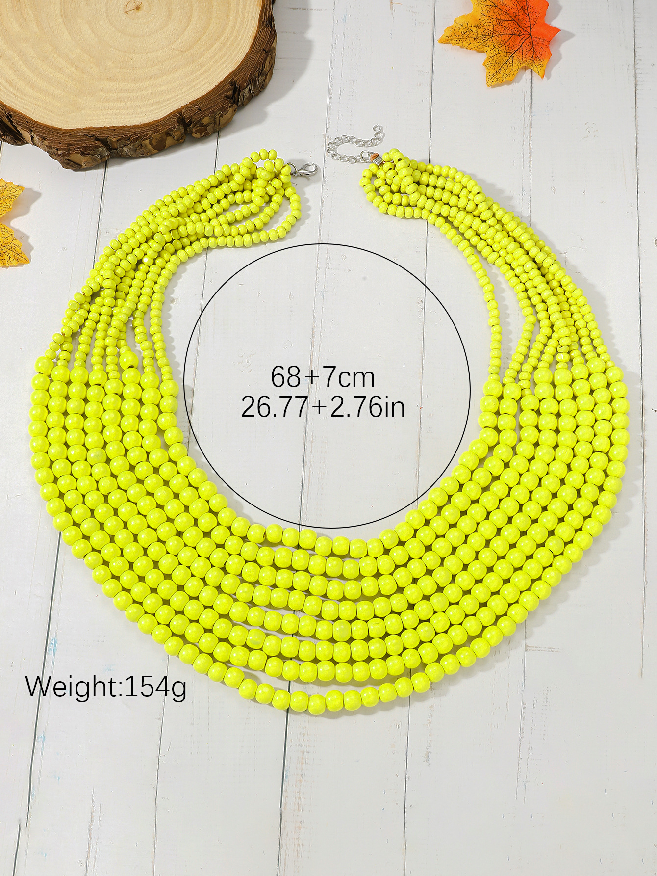Wood Material Simple Style Classic Style U Shape Wood Wholesale Layered Necklaces