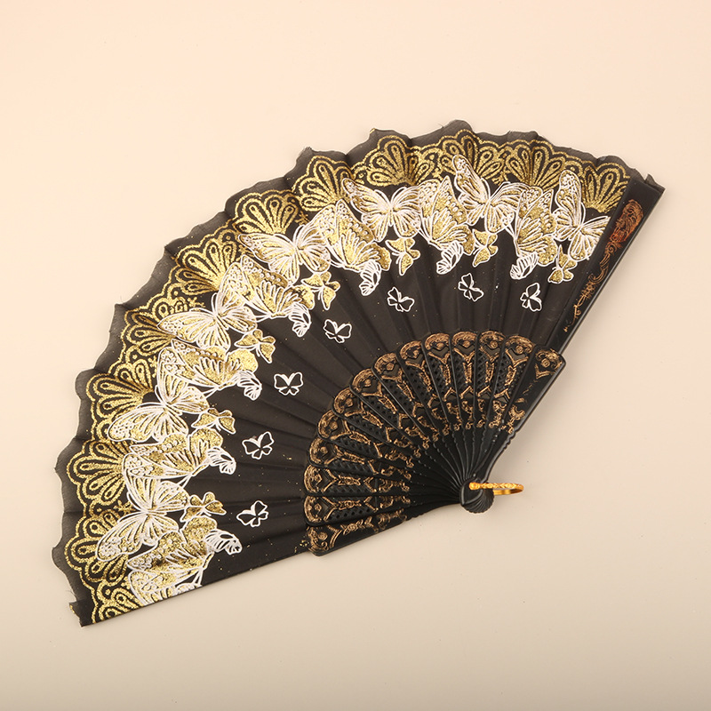 Abanico Plegable de Encaje de Plástico, Estampado, para Danza image 24
