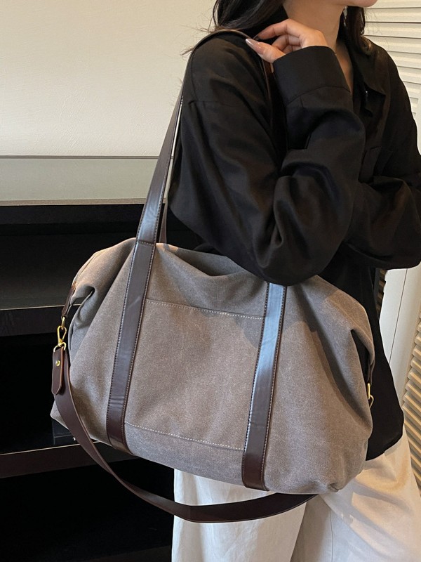 Bolsa de lona de gran capacidad para mujeres 2025, nueva mochila de textura de alta calidad, bolso de viaje de clase para estudiantes.