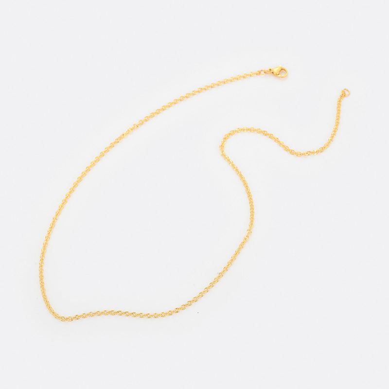 Xuping estilo simple acero inoxidable 24k color superposición fácil de usar cadenas clásicas diarias hebilla de langosta accesorios para mujeres