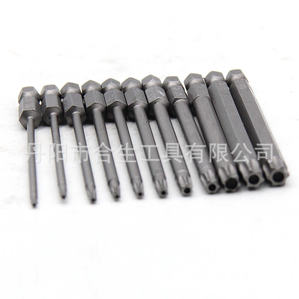 Venta al por mayor transfronteriza 50-75-100mm Hollow Plum Blossom alargado S2 lote cabeza hexagonal mango destornillador cabeza destornillador traje