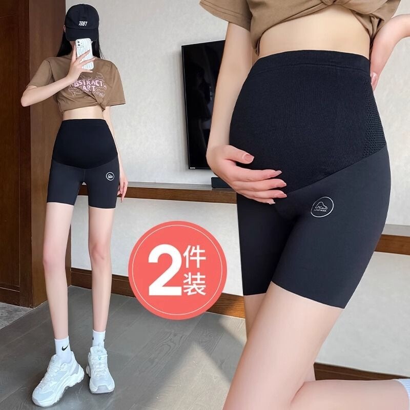 Maternity Shark Shorts, Summer Thin Style, Safety Leggings for Outdoor Wear, Yoga Barbie Pants, Plus Size Early Pregnancy Summer Wear