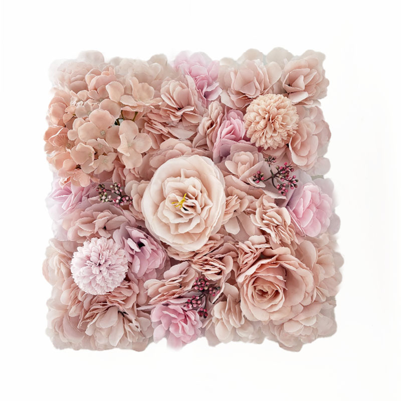 Pared de flores simulada rosa pared de plantas de bodas artículos de fondo decoración pared de flores falsas peonía diseño de fila de flores del centro comercial