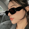 Square small retro sunglasses, brand glasses solar-powered, European style, internet celebrity