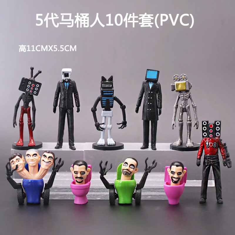 Toilet Man TV Monitor hombre muñeca Titan Monitor hombre y toilet hombre de juguete hecho a mano modelo de hombre de audio