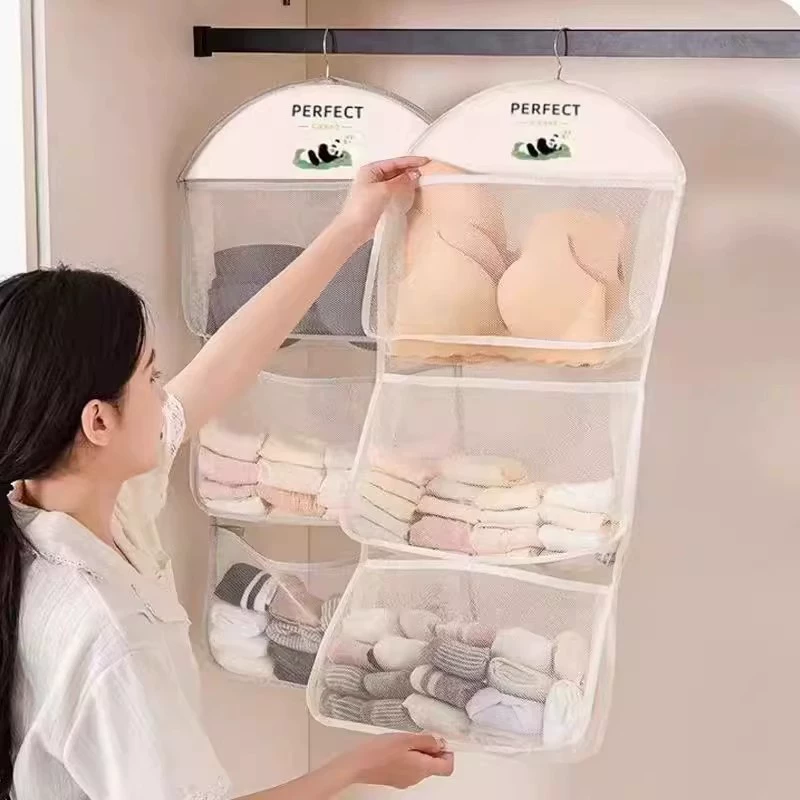 Storage system, hanging organiser, underwear, socks, storage bag