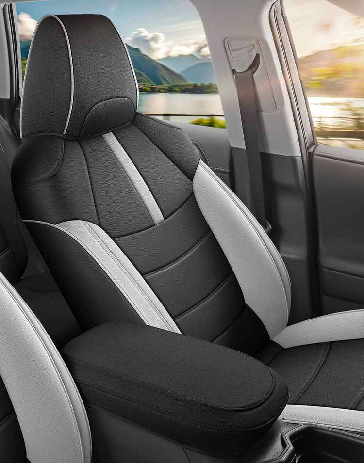 Toyota Rav4 Special Seat Covers, Linen Full-Cover Seat Cushions, Suitable for All Seasons, 20-25 Model Rv4 Dual-Engine Seat Covers