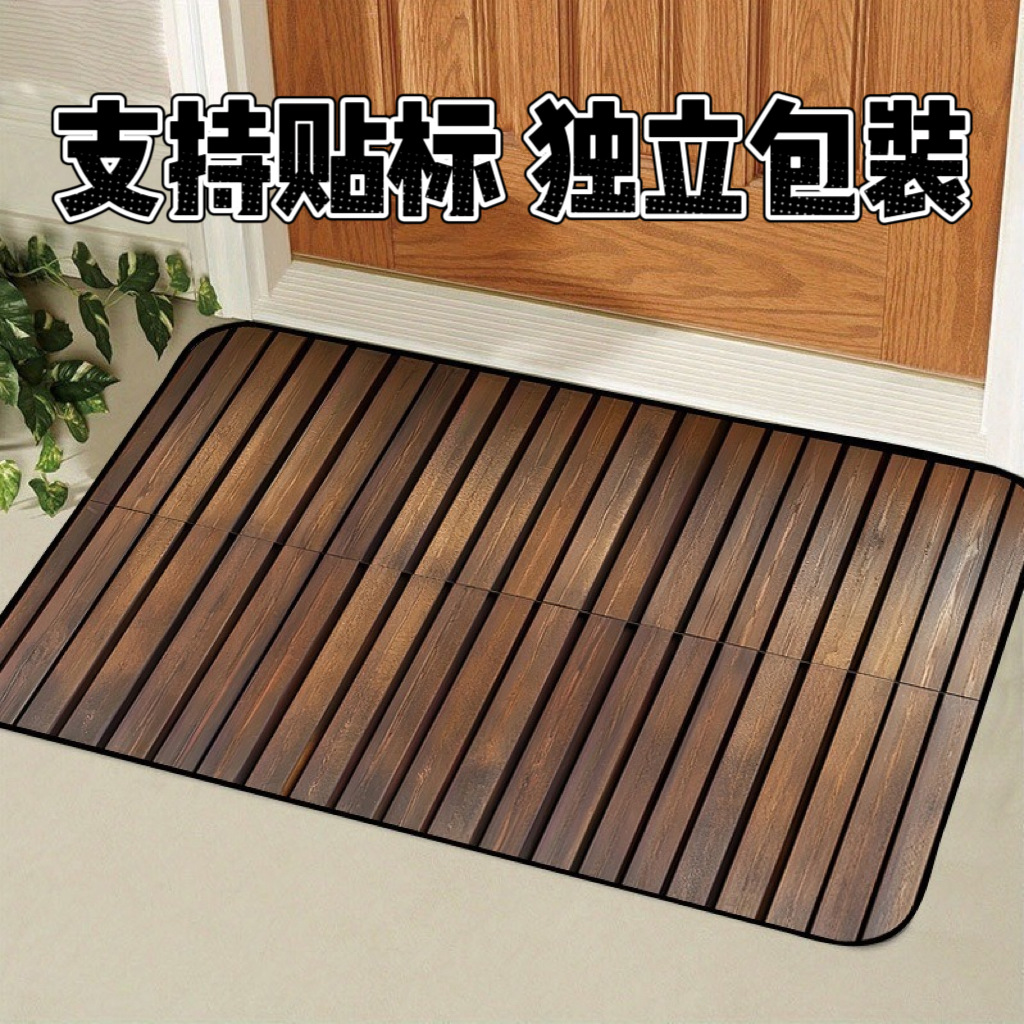 Cross-Border Temu Entrance Door Floor Mats, Outdoor Door Mats, Household Stain-Resistant and Easy-Care Crystal Velvet Floor Mats Wholesale