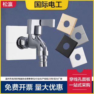 Songyi Detachable Adhesive Outlet Hole Panel 86 Type Panel with Hole Threading High-Value Switch Socket Shielding Cover