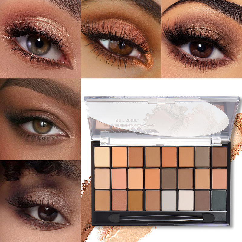 Cross-Border S.F.R Eyeshadow Palette Earthy Autumn and Winter Pure Lust Style Low Saturation Orange Brown Palette Affordable Student Novice Eyeshadow