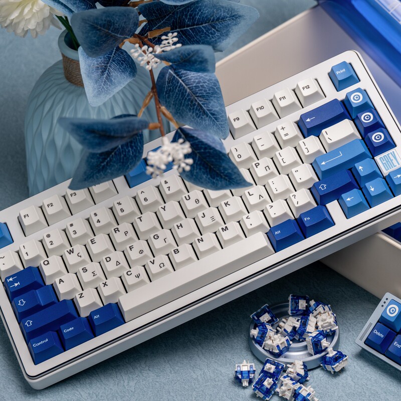Evil Eye Keycaps 143 Keys Original Side-Engraved Translucent Pbt Five-Sided Sublimation Mechanical Keyboard Caps Cross-Border Amazon