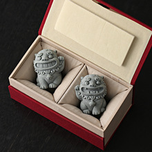 国潮风狮爷石狮子摆件高级小众办公室桌面茶桌装饰工艺品生日礼物