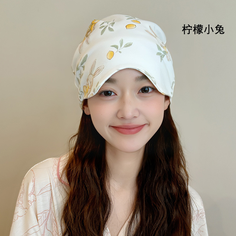 Jingqi 産後帽子夏薄い純綿マタニティ帽子防風額保護産後大きな頭囲産後帽子ターバンヘッドバンド|undefined