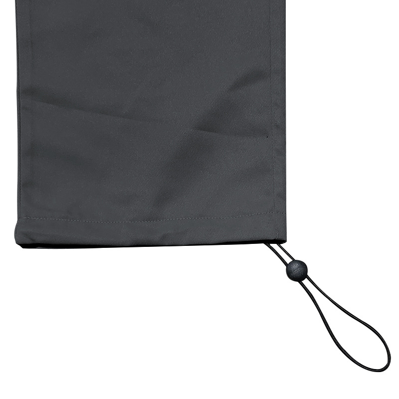 Herrenbekleidung Gewebte Stoffhose mit Kordelzug und mehreren Taschen, einfarbig, lässige Arbeitshose_voghion.com