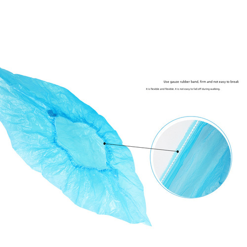 Wholesale new material disposable thick plastic shoe covers PE shoe covers waterproof shoe covers wholesale 100 pieces per pack