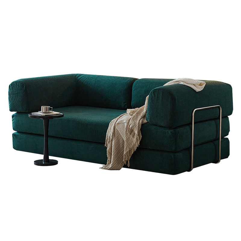 Lujo ligero, se puede sentarse y acostarse, módulo de sofá cama, combinación gratuita, sala de estar de apartamento pequeño, sofá de compresión de rollo transfronterizo