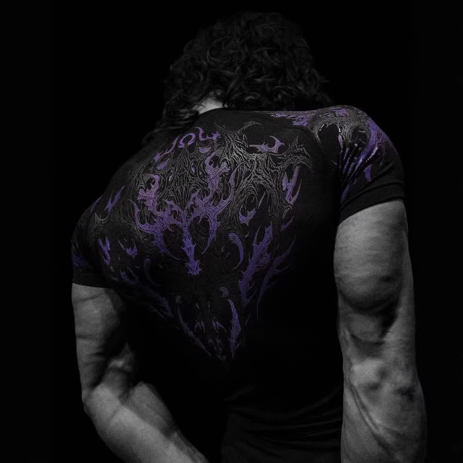 Breathedivinity Trendy Dark Style Men's T-shirt Sports, Fitness, Cycling, And Basketball, Exclusively For Cross-border 008_viptrois.com