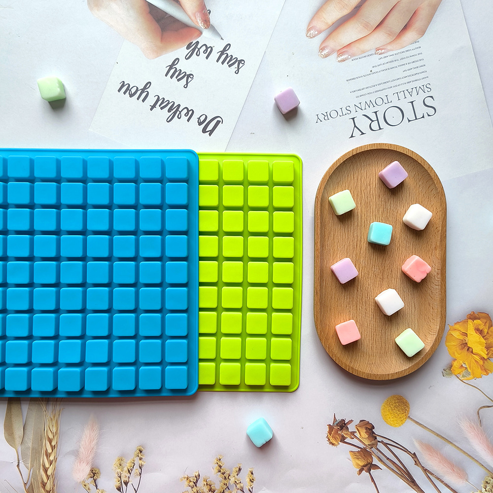 126 cuadrados de hielo 409 molde de silicona de chocolate molde de hielo DIY galletas pudín molde de horneado