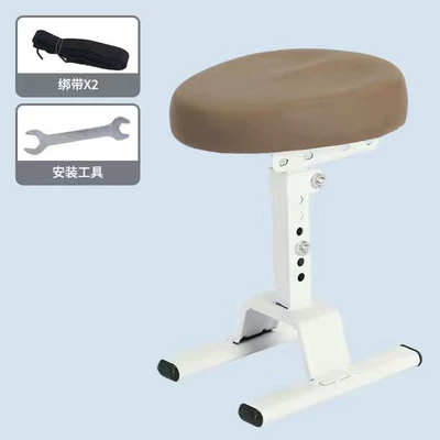 Suitable for Electric Vehicles, Foldable Front-Mounted Yadi Electric Motorcycle Child Seat, Baby Seat (Motorcycle child seat) - 08-white-adjustable-model-brown-thickened-single-seat-straps